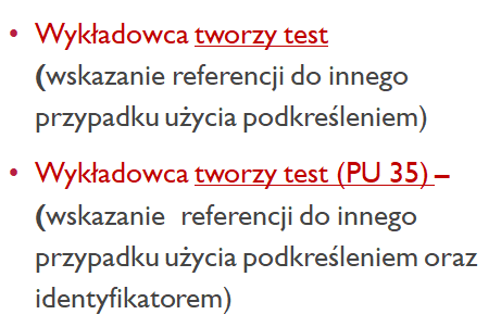 Przykłady odwołania