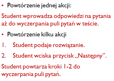 Przykłady iteracji