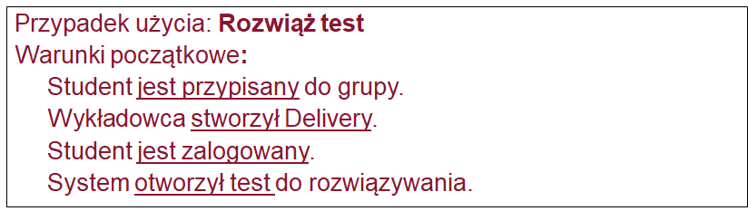 Przykład warunku początkowego