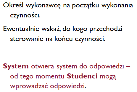 Przykład podmiotu czynności