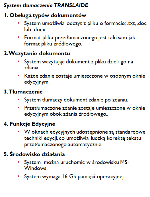 Przykład wymagań użytkownika