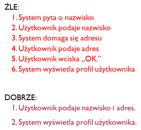 Przykład przesuwania procesu