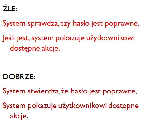 Przykład stwierdzania że