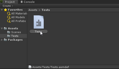 New Test folder and assembly file